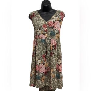 Floral Sleeveless Sheer Tunic Dress